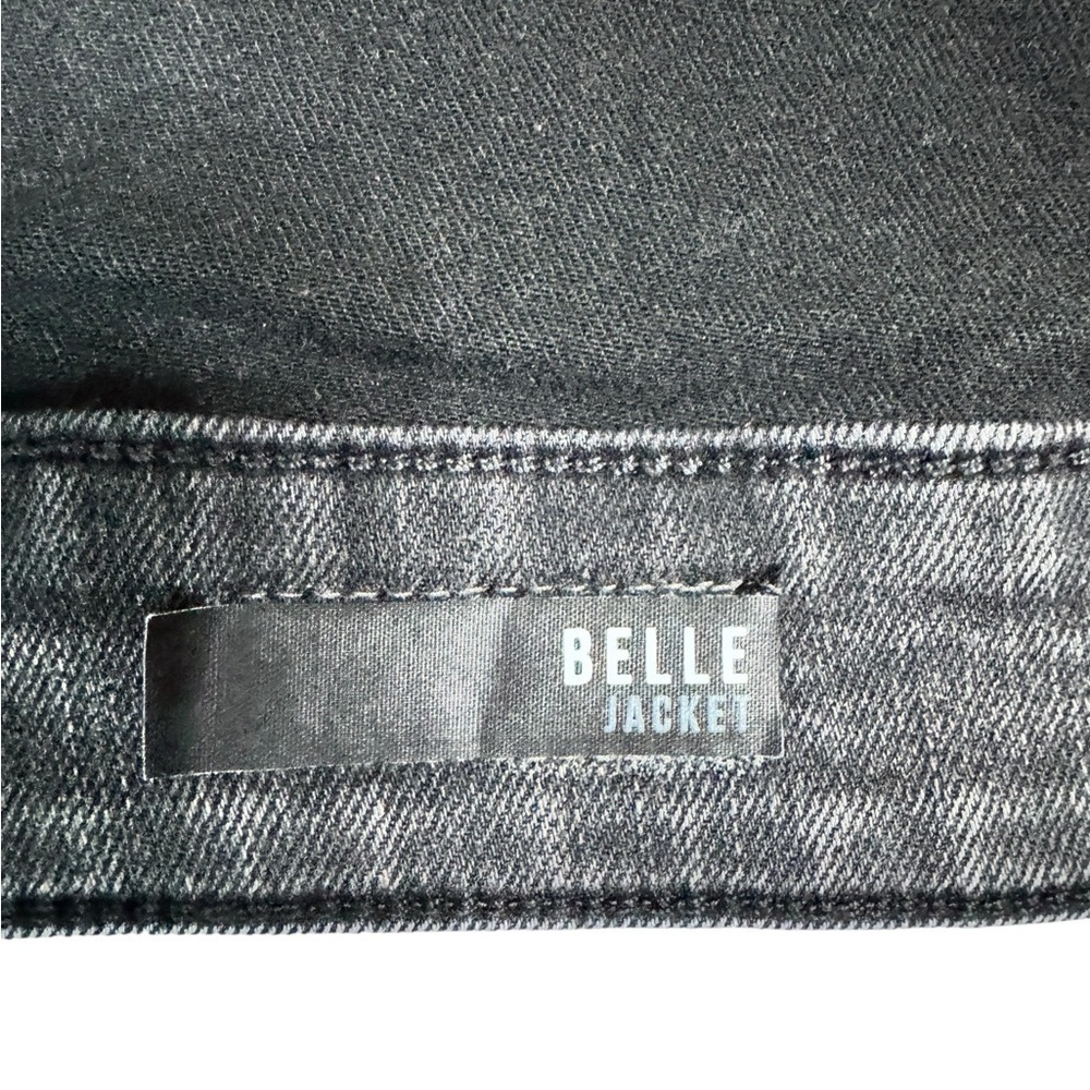KUT from the Kloth Belle Jacket Medium Gray Denim Snap Front Cropped Chic S5 - Picture 7 of 10